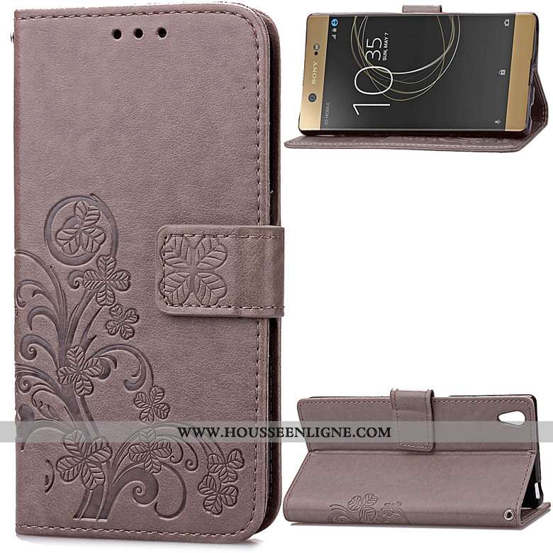 Housse Sony Xperia Xa1 Ultra Protection Étui Téléphone Portable Violet Clamshell Coque