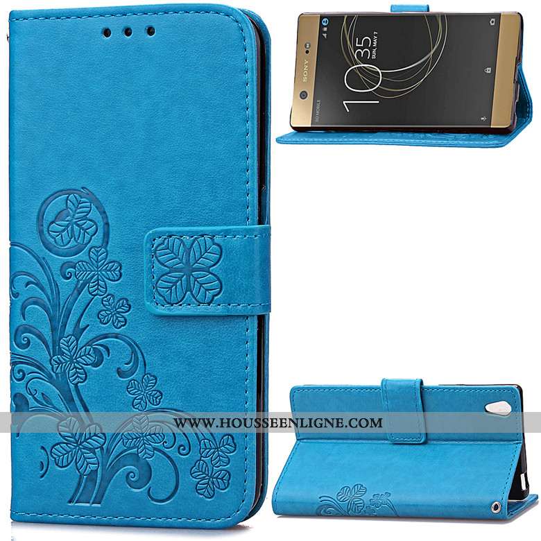 Housse Sony Xperia Xa1 Ultra Protection Étui Téléphone Portable Violet Clamshell Coque