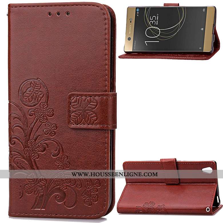 Housse Sony Xperia Xa1 Ultra Protection Étui Téléphone Portable Violet Clamshell Coque