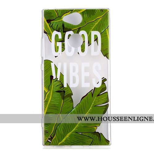 Housse Sony Xperia Xa2 Charmant Fluide Doux Téléphone Portable Vert Dessin Animé Coque Étui Verte