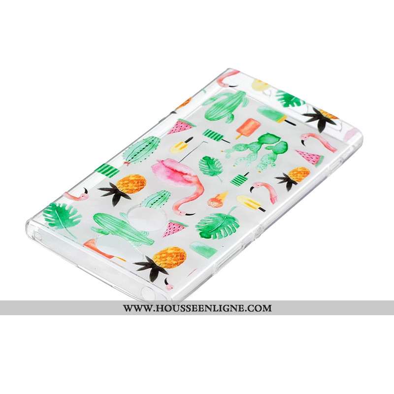 Housse Sony Xperia Xa2 Charmant Fluide Doux Téléphone Portable Vert Dessin Animé Coque Étui Verte