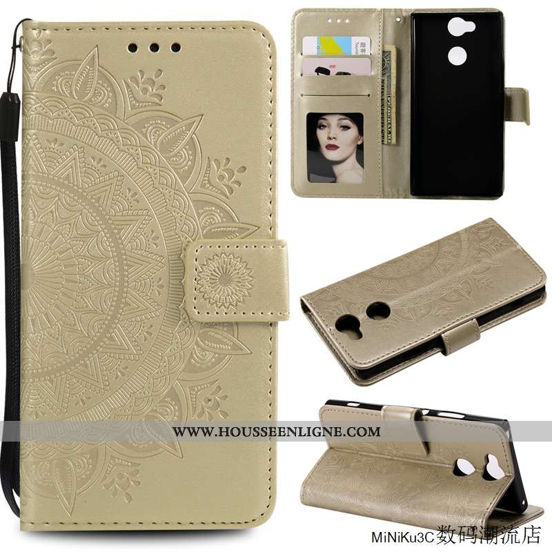 Housse Sony Xperia Xa2 Cuir Protection Étui Incassable Coque Violet Téléphone Portable