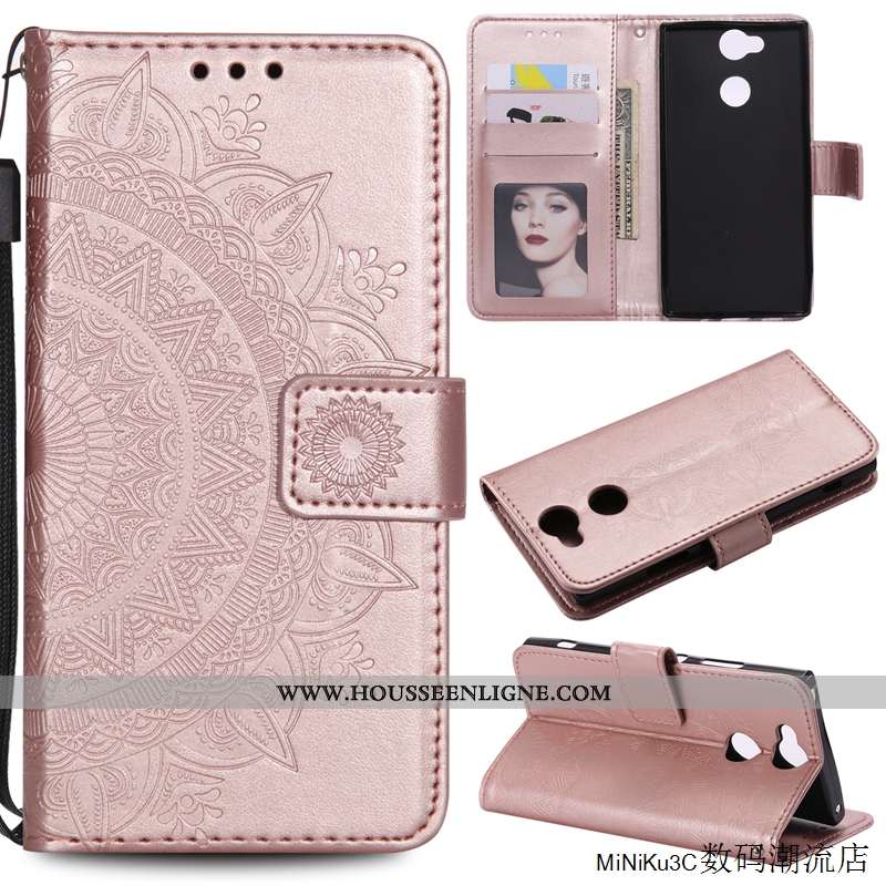 Housse Sony Xperia Xa2 Cuir Protection Étui Incassable Coque Violet Téléphone Portable