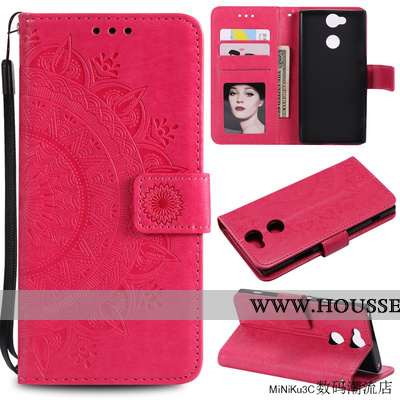 Housse Sony Xperia Xa2 Cuir Protection Étui Incassable Coque Violet Téléphone Portable
