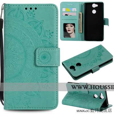 Housse Sony Xperia Xa2 Cuir Protection Étui Incassable Coque Violet Téléphone Portable