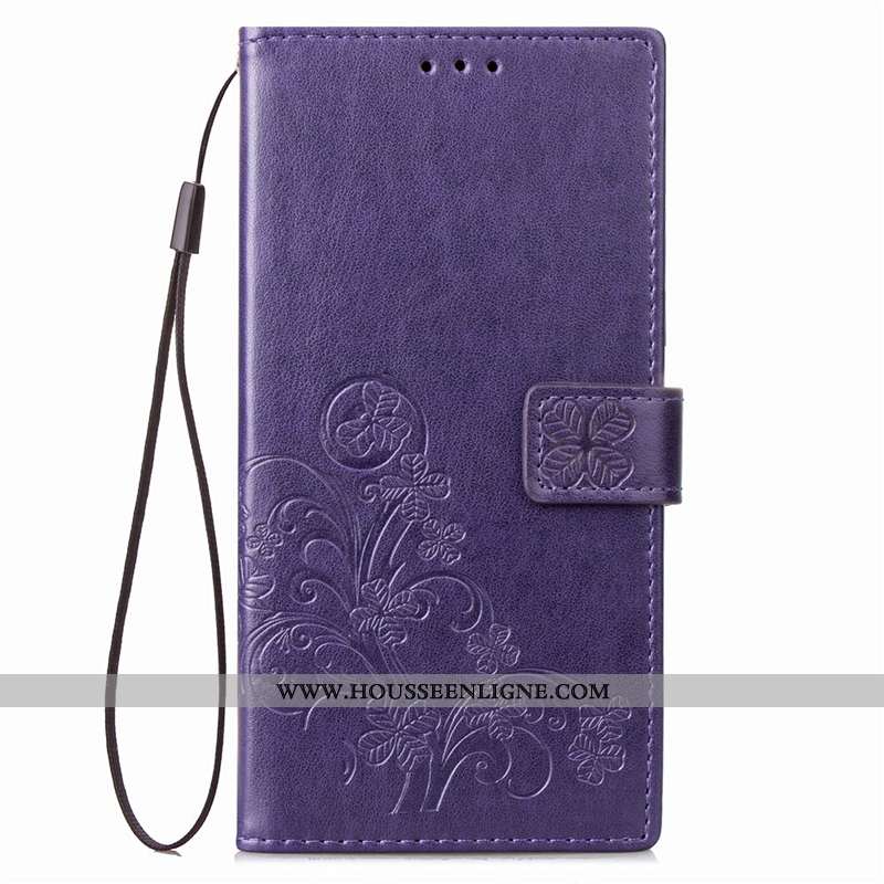 Housse Sony Xperia Xa2 Plus Cuir Protection Tendance Étui Coque Noir