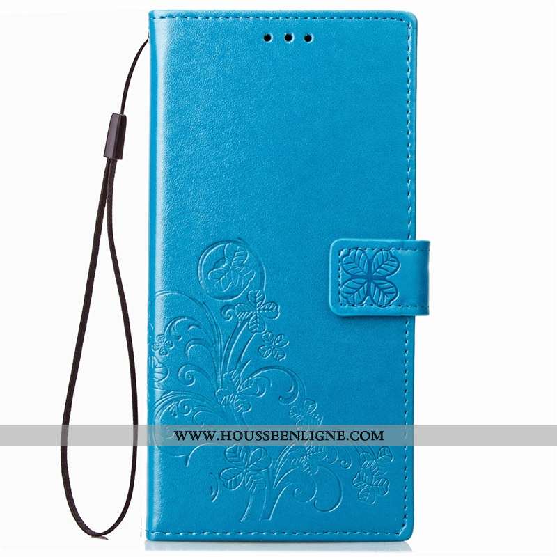 Housse Sony Xperia Xa2 Plus Cuir Protection Tendance Étui Coque Noir