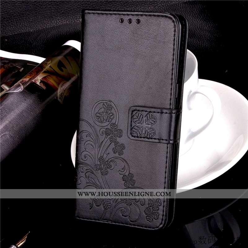 Housse Sony Xperia Xa2 Plus Cuir Protection Tendance Étui Coque Noir