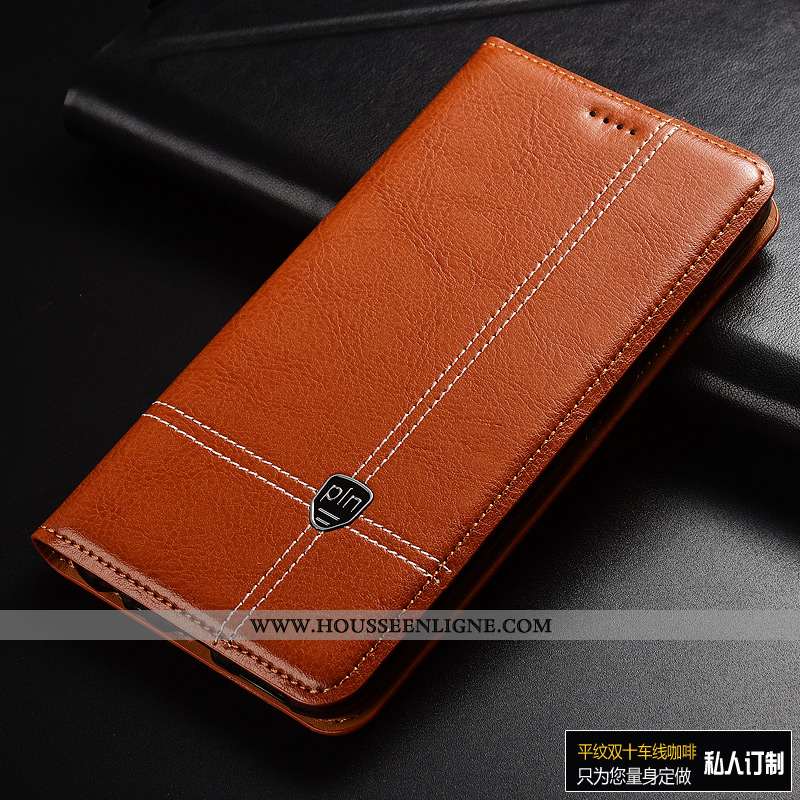 Housse Sony Xperia Xa2 Ultra Cuir Mode Business Véritable Tout Compris Téléphone Portable Marron