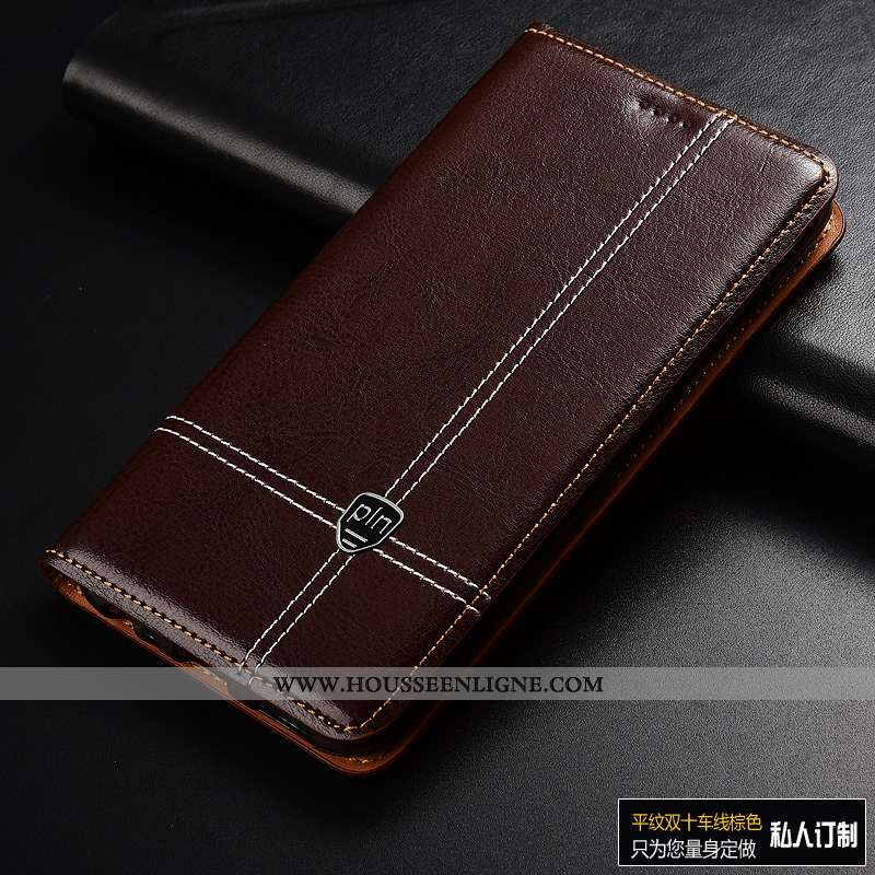 Housse Sony Xperia Xa2 Ultra Cuir Mode Business Véritable Tout Compris Téléphone Portable Marron
