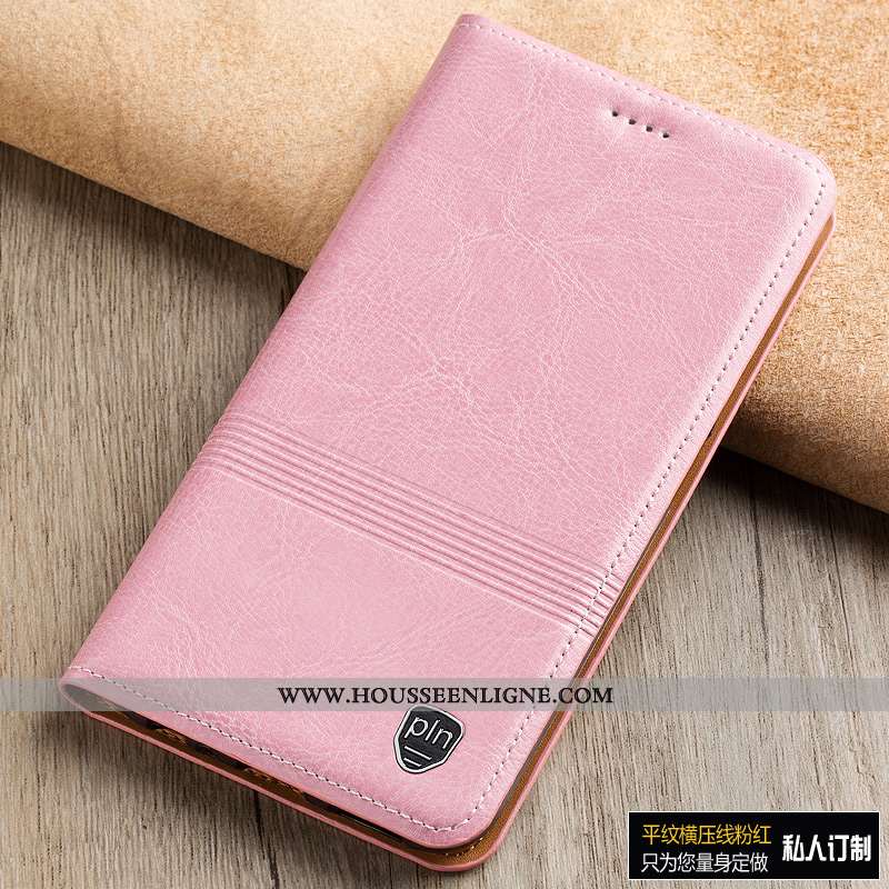 Housse Sony Xperia Xa2 Ultra Cuir Véritable Cuir Protection Business Coque Rose