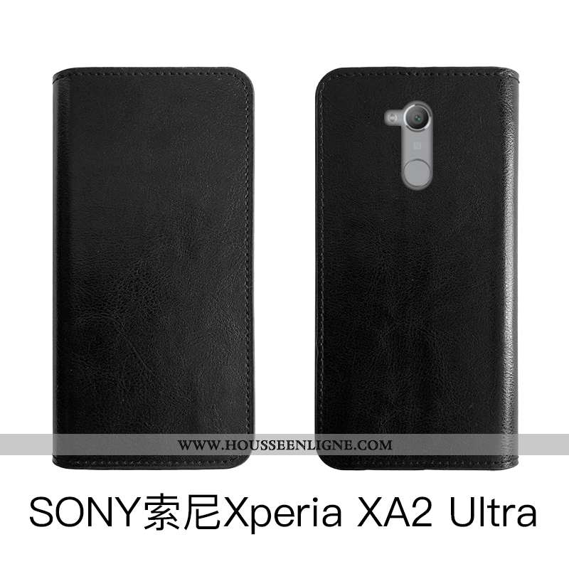 Housse Sony Xperia Xa2 Ultra Vintage Fluide Doux Étui Téléphone Portable Protection Coque Marron