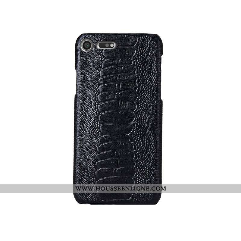 Housse Sony Xperia Xz Premium Créatif Cuir Véritable Protection Mode Coque Bleu Incassable