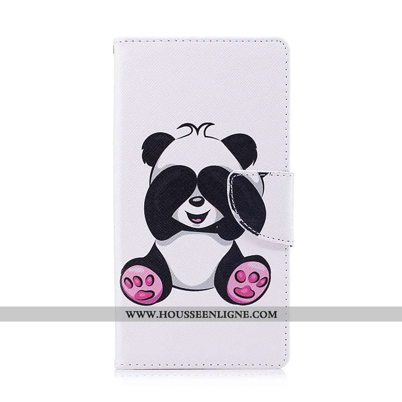 Housse Sony Xperia Xz1 Compact Cuir Protection Étui Coque Téléphone Portable Peinture Bleu