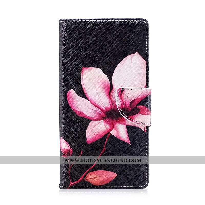 Housse Sony Xperia Xz1 Compact Cuir Protection Étui Coque Téléphone Portable Peinture Bleu