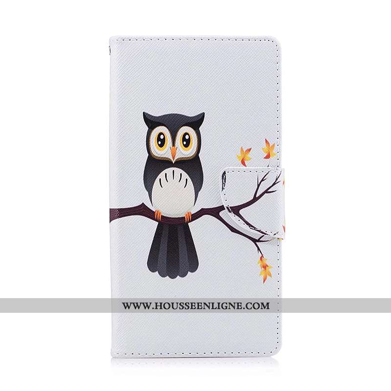 Housse Sony Xperia Xz1 Compact Cuir Protection Étui Coque Téléphone Portable Peinture Bleu