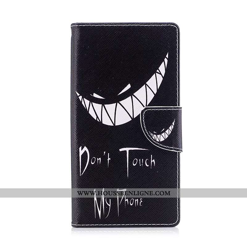 Housse Sony Xperia Xz1 Compact Cuir Protection Étui Coque Téléphone Portable Peinture Bleu