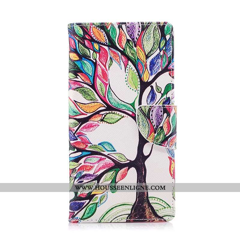 Housse Sony Xperia Xz1 Compact Cuir Protection Étui Coque Téléphone Portable Peinture Bleu