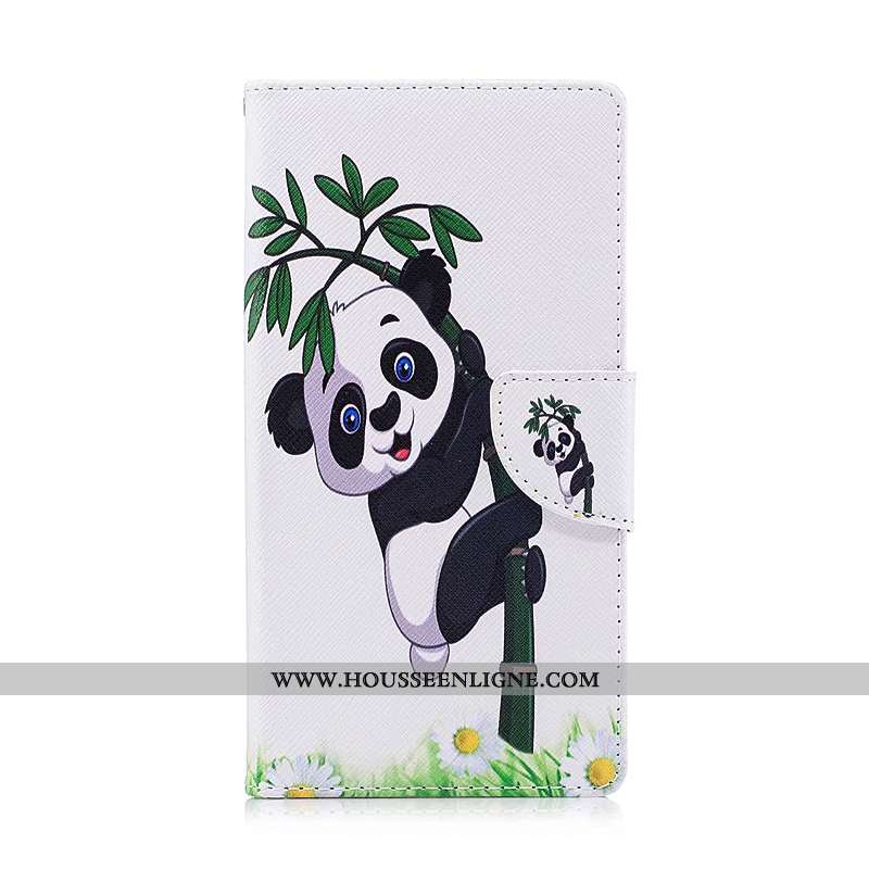 Housse Sony Xperia Xz1 Compact Cuir Protection Étui Coque Téléphone Portable Peinture Bleu