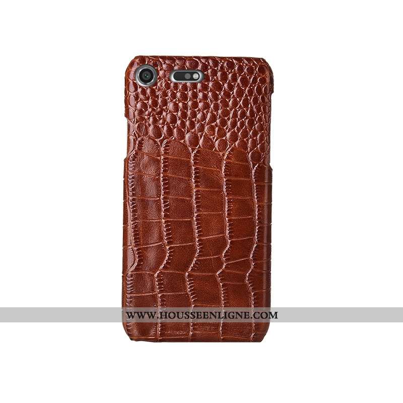 Housse Sony Xperia Xz1 Compact Luxe Créatif Coque Incassable Cuir Véritable Mode Couvercle Arrière M