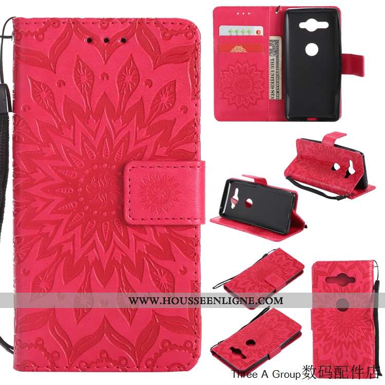 Housse Sony Xperia Xz2 Compact Protection Gaufrage Violet Tout Compris Étui Coque