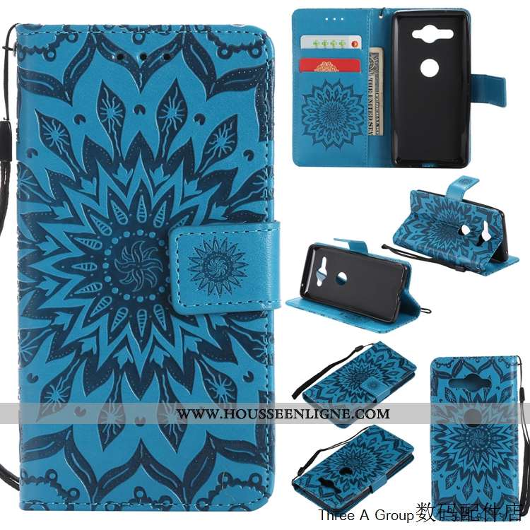 Housse Sony Xperia Xz2 Compact Protection Gaufrage Violet Tout Compris Étui Coque