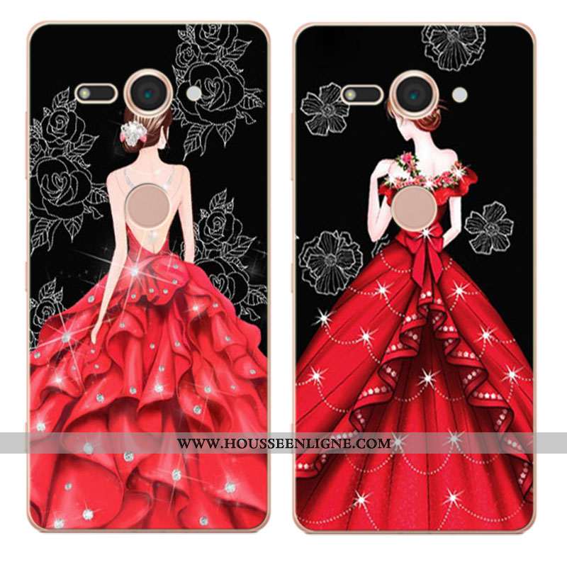 Housse Sony Xperia Xz2 Compact Tendance Fluide Doux Noir Coque Incassable Frais Tout Compris