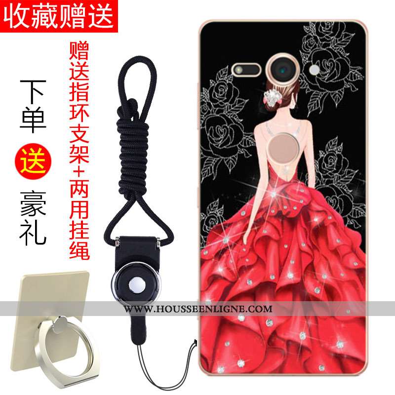 Housse Sony Xperia Xz2 Compact Tendance Fluide Doux Noir Coque Incassable Frais Tout Compris
