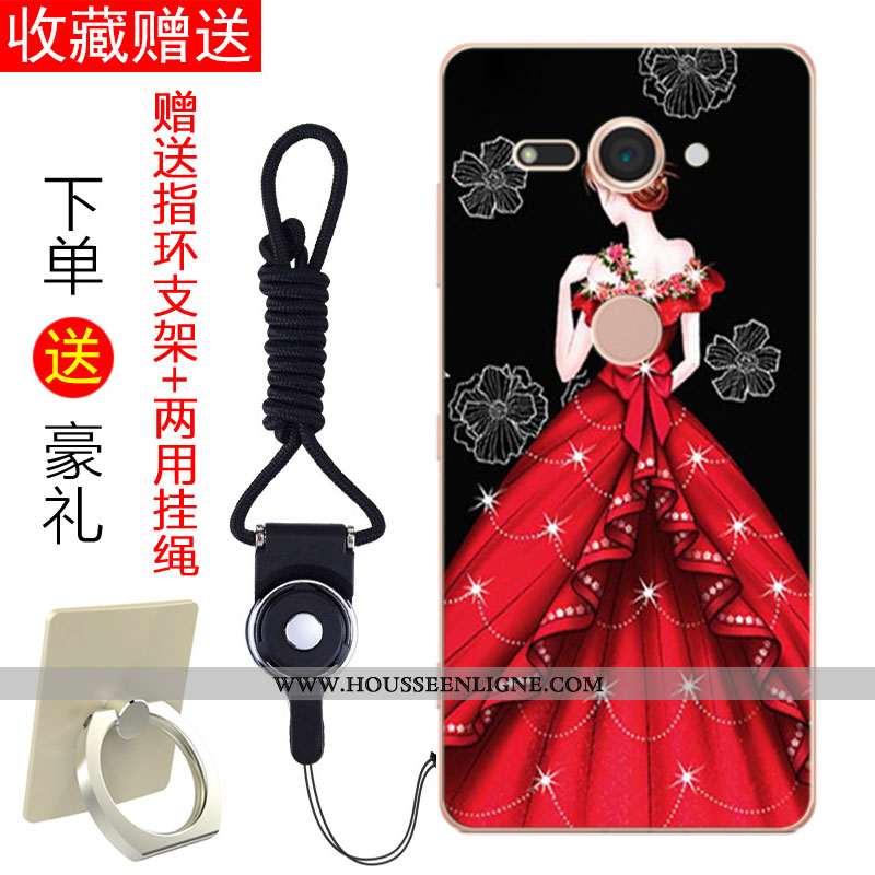 Housse Sony Xperia Xz2 Compact Tendance Fluide Doux Noir Coque Incassable Frais Tout Compris
