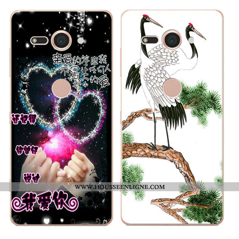 Housse Sony Xperia Xz2 Compact Tendance Fluide Doux Étui Coque Téléphone Portable Noir Tout Compris