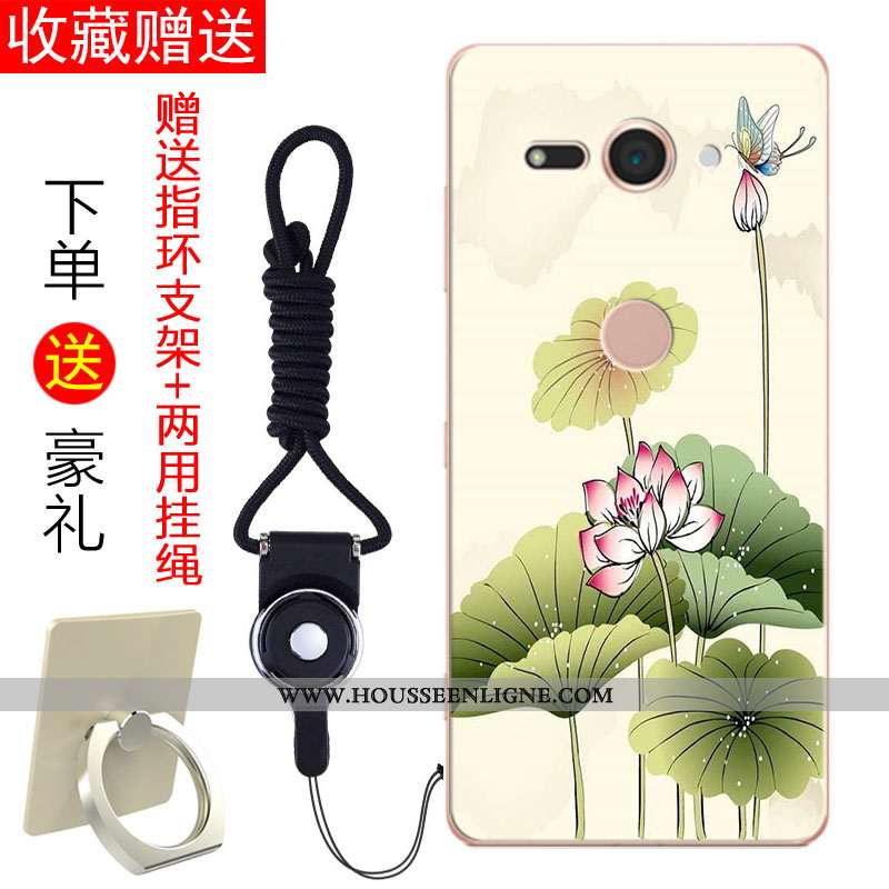 Housse Sony Xperia Xz2 Compact Tendance Fluide Doux Étui Coque Téléphone Portable Noir Tout Compris