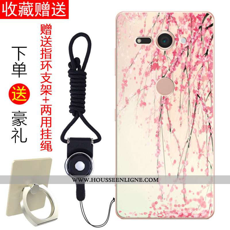 Housse Sony Xperia Xz2 Compact Tendance Fluide Doux Étui Coque Téléphone Portable Noir Tout Compris