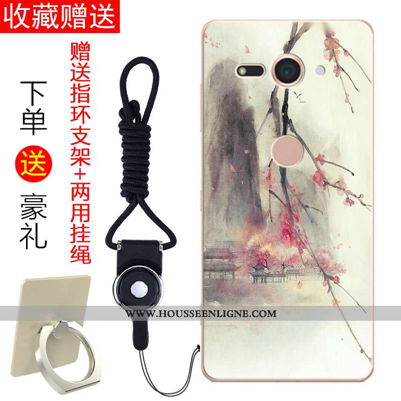 Housse Sony Xperia Xz2 Compact Tendance Fluide Doux Étui Coque Téléphone Portable Noir Tout Compris