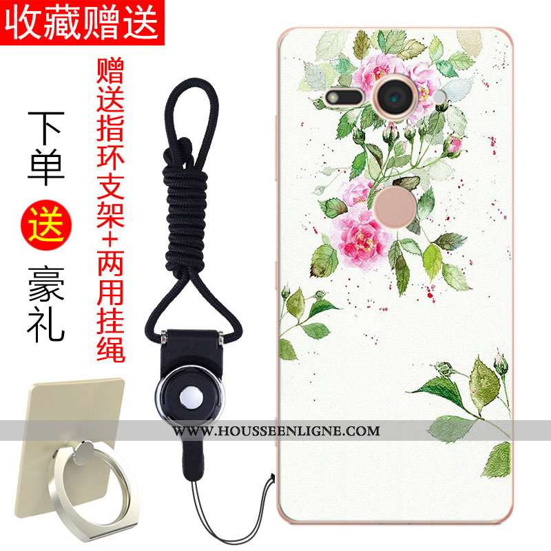 Housse Sony Xperia Xz2 Compact Tendance Fluide Doux Étui Coque Téléphone Portable Noir Tout Compris