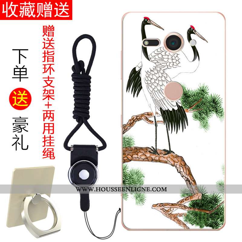 Housse Sony Xperia Xz2 Compact Tendance Fluide Doux Étui Coque Téléphone Portable Noir Tout Compris