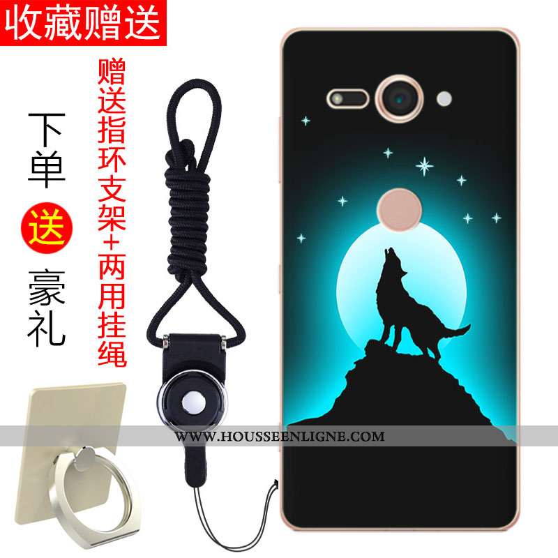 Housse Sony Xperia Xz2 Compact Tendance Fluide Doux Étui Coque Téléphone Portable Noir Tout Compris