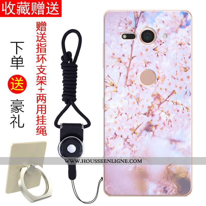 Housse Sony Xperia Xz2 Compact Tendance Fluide Doux Étui Coque Téléphone Portable Noir Tout Compris