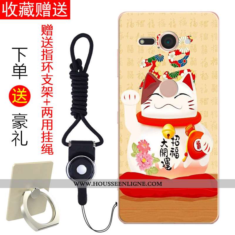 Housse Sony Xperia Xz2 Compact Tendance Fluide Doux Étui Coque Téléphone Portable Noir Tout Compris