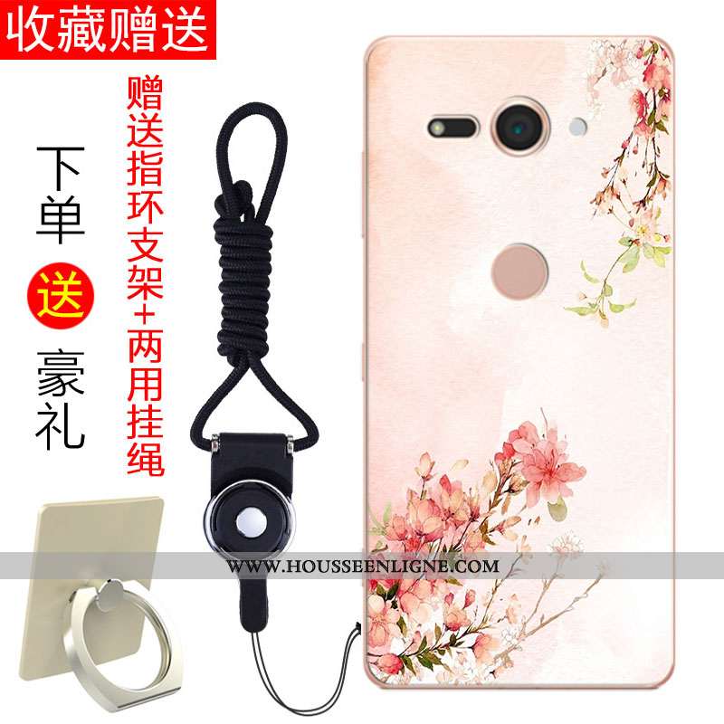 Housse Sony Xperia Xz2 Compact Tendance Fluide Doux Étui Coque Téléphone Portable Noir Tout Compris