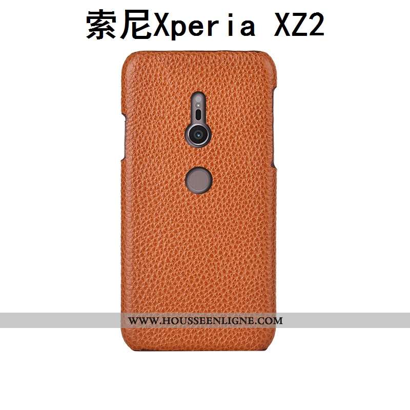 Housse Sony Xperia Xz2 Cuir Mode Rouge Étui Téléphone Portable Protection Litchi Rose