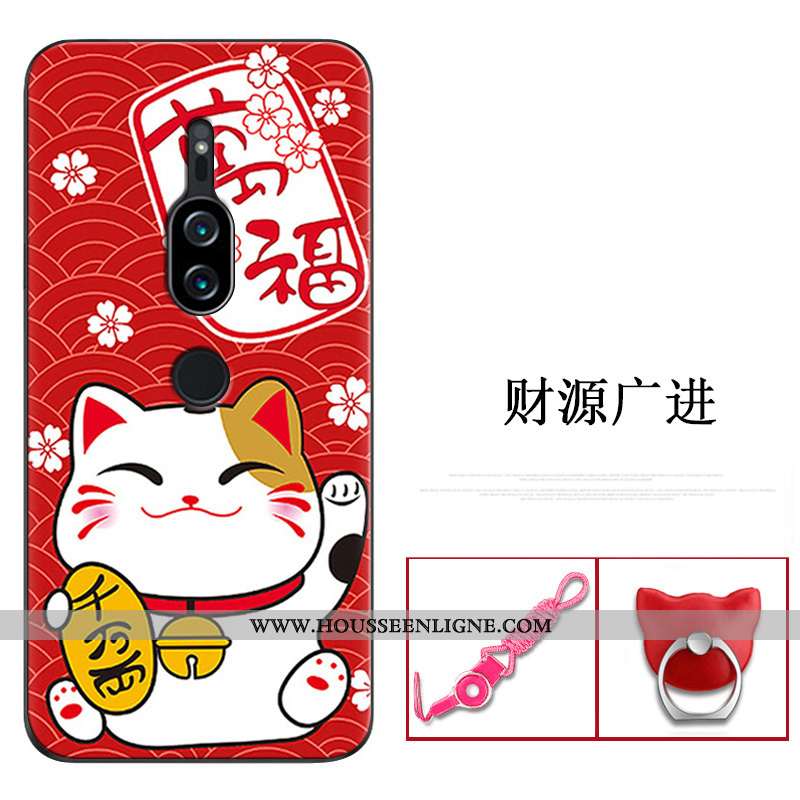 Housse Sony Xperia Xz2 Premium Créatif Fluide Doux Coque Téléphone Portable Rouge Personnalité Prote