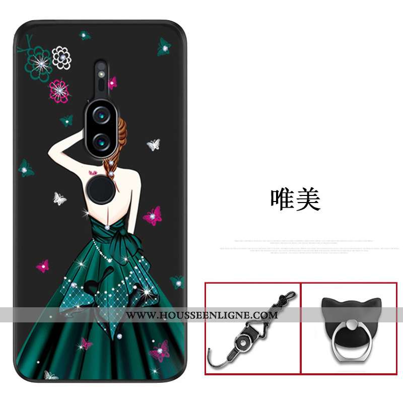 Housse Sony Xperia Xz2 Premium Créatif Fluide Doux Coque Téléphone Portable Rouge Personnalité Prote
