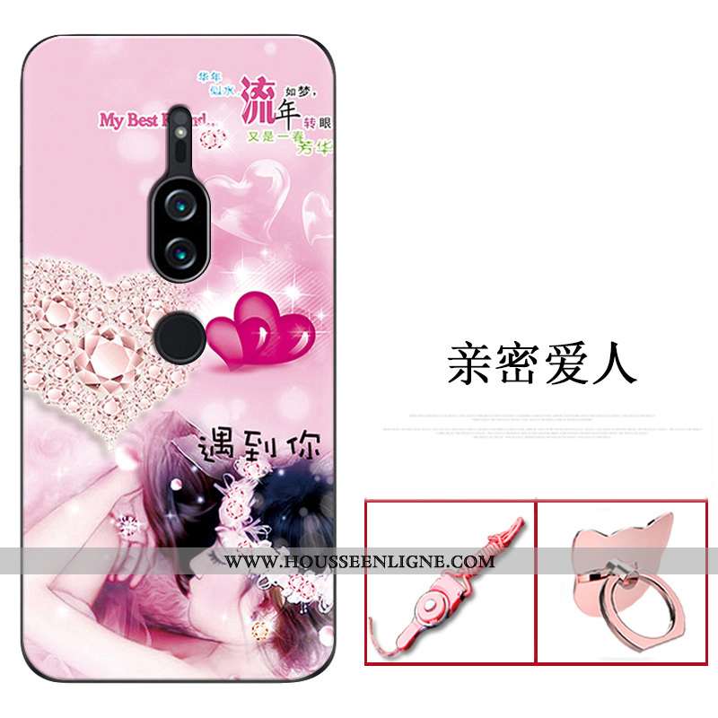 Housse Sony Xperia Xz2 Premium Créatif Fluide Doux Coque Téléphone Portable Rouge Personnalité Prote