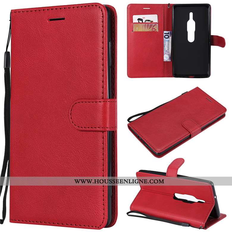 Housse Sony Xperia Xz2 Premium Cuir Silicone Coque Violet Incassable Étui