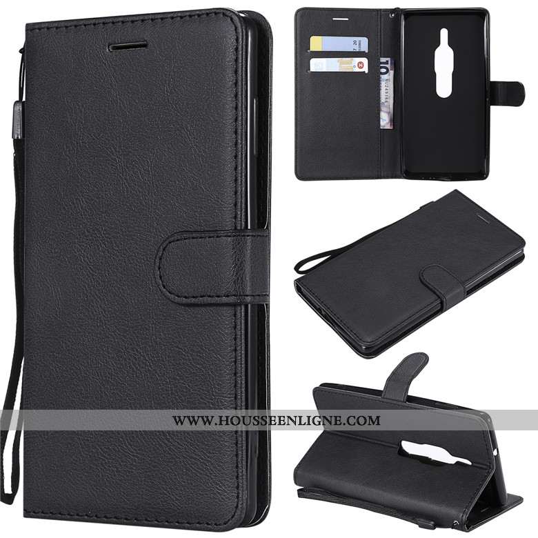 Housse Sony Xperia Xz2 Premium Cuir Silicone Coque Violet Incassable Étui