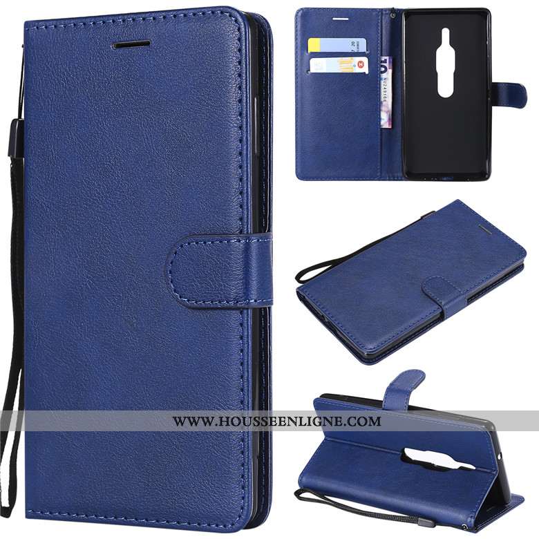Housse Sony Xperia Xz2 Premium Cuir Silicone Coque Violet Incassable Étui