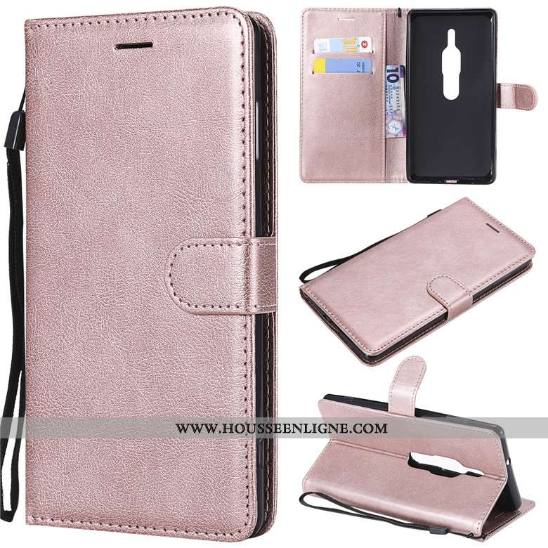 Housse Sony Xperia Xz2 Premium Cuir Silicone Coque Violet Incassable Étui