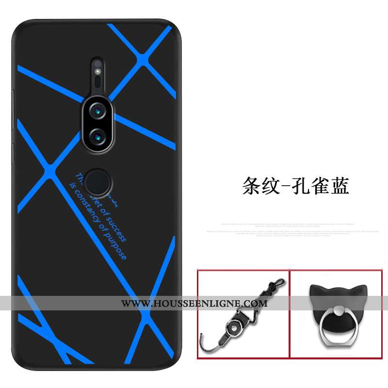 Housse Sony Xperia Xz2 Premium Fluide Doux Silicone Bleu Marin Coque Protection Étui Incassable Bleu