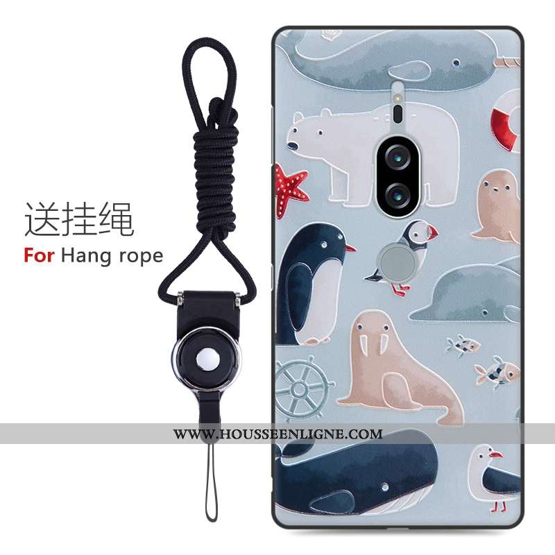 Housse Sony Xperia Xz2 Premium Fluide Doux Silicone Tout Compris Gaufrage Étui Incassable Personnali