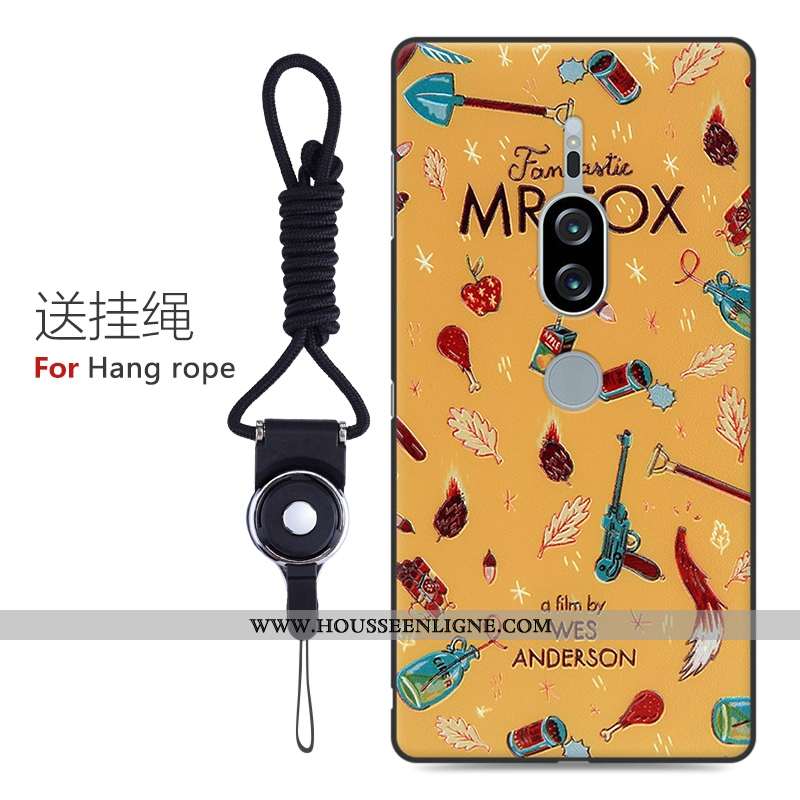 Housse Sony Xperia Xz2 Premium Fluide Doux Silicone Tout Compris Gaufrage Étui Incassable Personnali